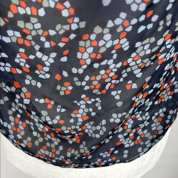 Emporio Armani Geometric Silk Blouse Black/Red Sz 42 / US 6 - Picture 11 of 12